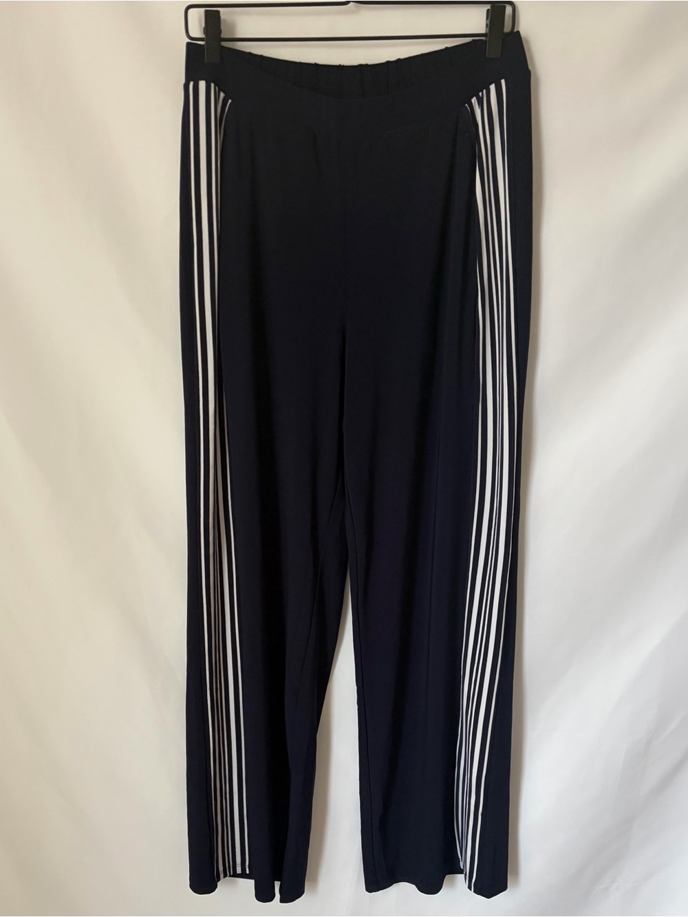 NWT Women with Control La Roma Jersey Wide Leg Pants Evening Blue size Medium - Picture 2 of 11